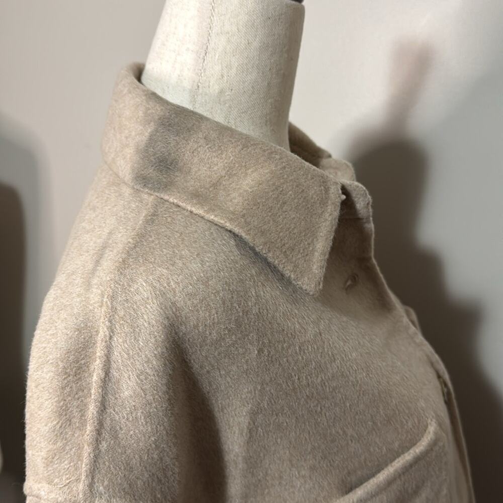MADEWELL Women's Double-Faced Long Shirt-Jacket Size XS In Maple Oatmeal… - Picture 8 of 13